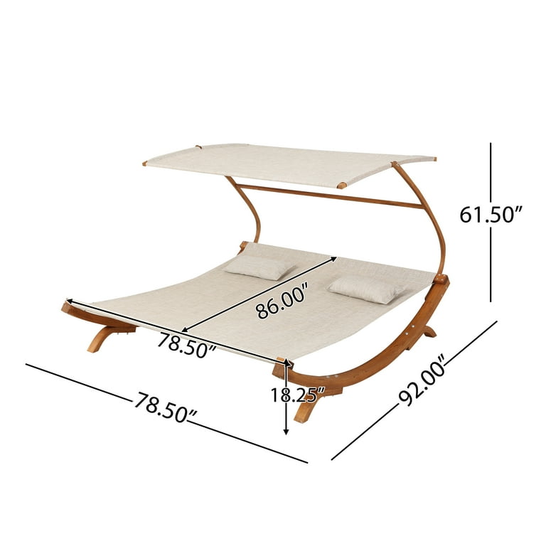 San Juan Outdoor Sunbed with Adjustable Canopy